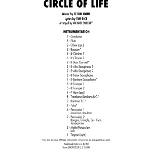 Circle of Life (from The Lion King) (arr. Michael Sweeney) - Full Score