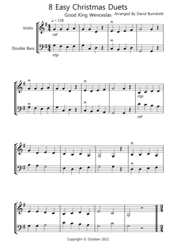 8 Christmas Duets for Violin And Double Bass