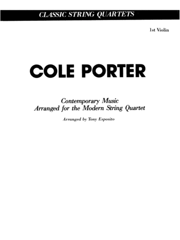 Cole Porter (Classic String Quartets): 1st Violin