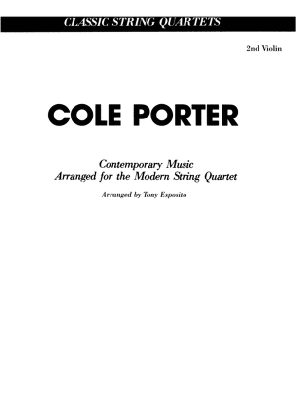 Cole Porter (Classic String Quartets): 2nd Violin