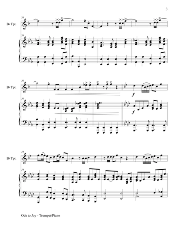 ODE TO JOY (Joyful, Joyful, We Adore Thee), Bb Trumpet & Piano (Score & Parts included)