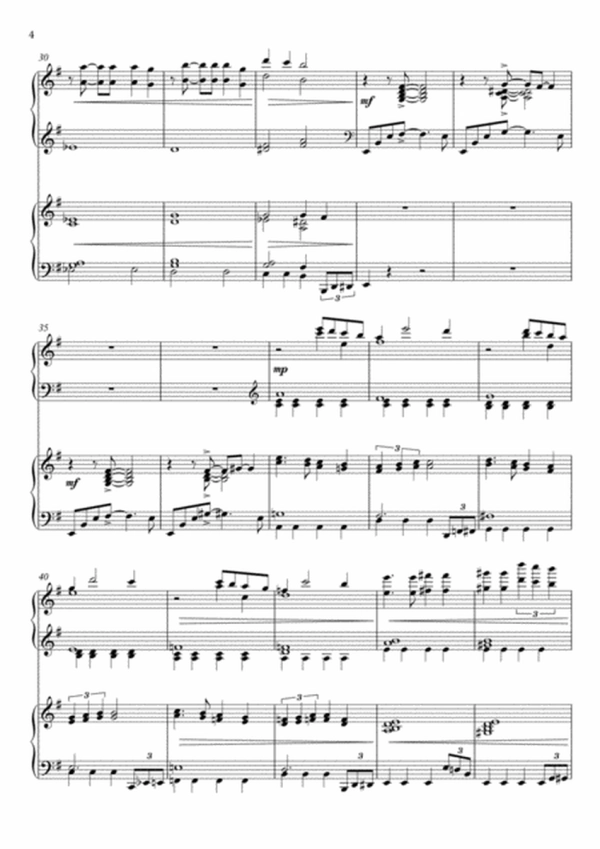 Three Kings Blues, for 2 pianos, 4 hands (variation on the Christmas carol "We three kings..")