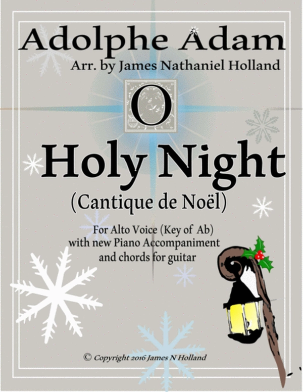 O Holy Night (Cantique de Noel) Adolphe Adam for Solo Alto Voice (Key of Ab)