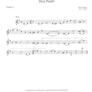 Deep Purple -- string quartet