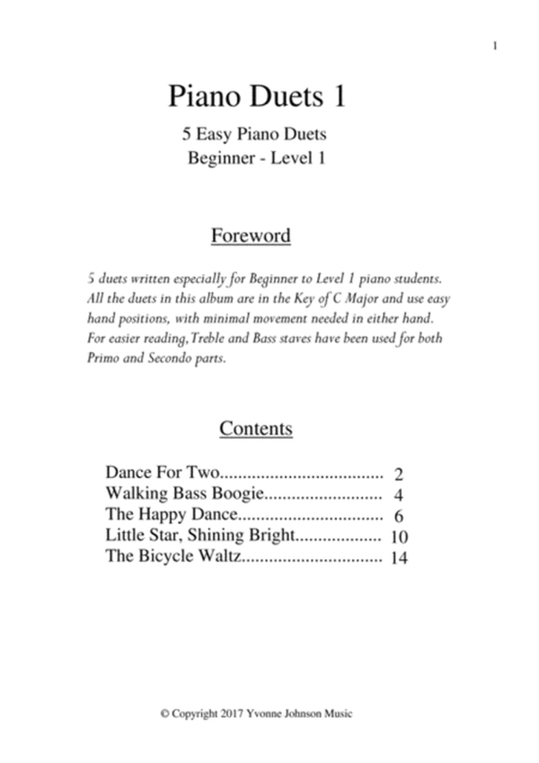 5 Easy Piano Duets Beginner - Level 1