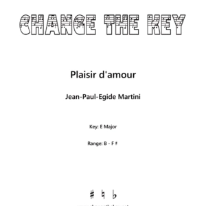 Plaisir d'amour - E Major