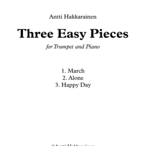 Three Easy Pieces for Trumpet and Piano