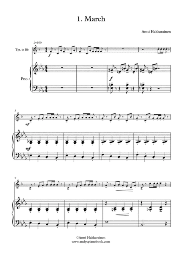 Three Easy Pieces for Trumpet and Piano