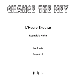 L'heure exquise - C Major