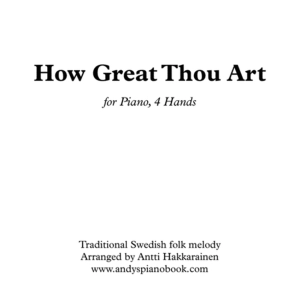 How Great Thou Art - Piano, 4 Hands