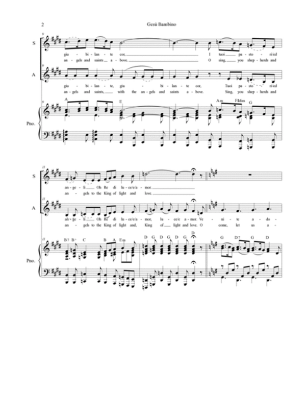 Gesu Bambino (Duet for Soprano and Alto solo)