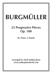 25 Progressive Pieces, Op. 100 - Piano, 4 Hands