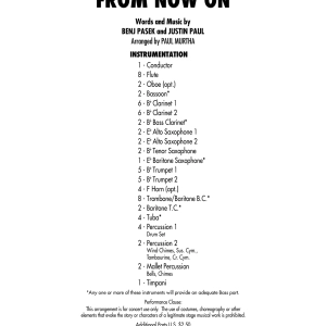 From Now On (from The Greatest Showman) (arr. Paul Murtha) - Conductor Score (Full Score)
