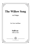 Sullivan-The Willow Song in F Major, for Voice and Piano