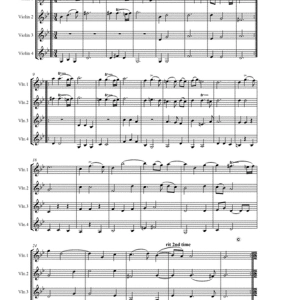 Corelli Christmas Concerto for 4 violins with score & parts