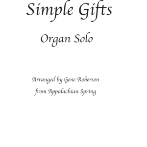 Simple Gifts Advanced organ Solo