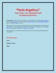 Panis Angelicus - Baritone (voice) and Piano