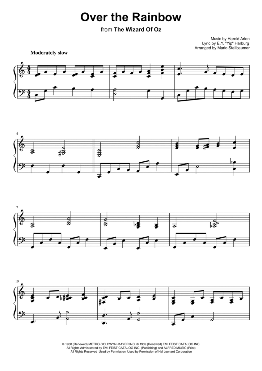 Over The Rainbow (from The Wizard Of Oz)