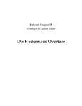 Die Fledermaus Overture (arr. for string orchestra): Score and Parts