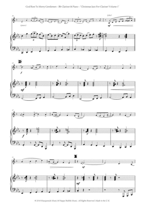 God Rest Ye Merry Gentlemen; A Funky Jazz arrangement for Bb Clarinet and Piano. Includes access to