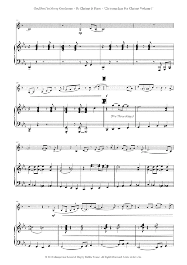 God Rest Ye Merry Gentlemen; A Funky Jazz arrangement for Bb Clarinet and Piano. Includes access to