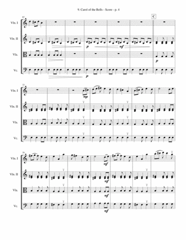 Carol of the Bells - Renaissance Rock - String Quartet - ADVANCED