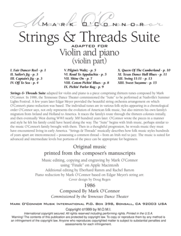 Strings & Threads Suite (violin part - adapted for vln and pno)