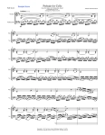 PRELUDE FROM CELLO SUITE NO. 1 by Bach String Duo Intermediate Level for violin and cello