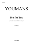 Tea for Two for Piano Solo (from Art Tatum's 1933 recording)