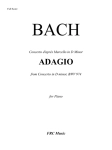 Bach: Adagio from Concerto in D minor, BWV 974 (Concerto d'après Marcello in D Minor) for Piano Solo