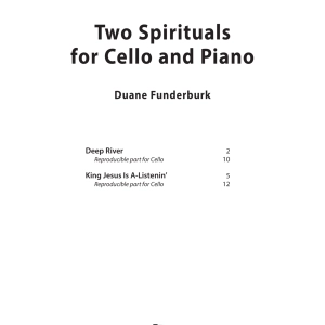 Two Spirituals for Cello and Piano