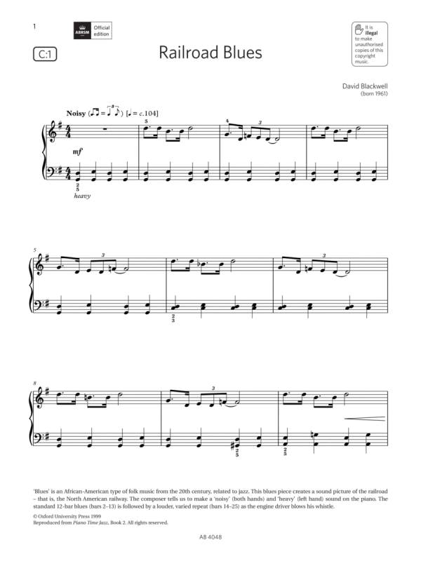 Railroad Blues (Grade 2, list C1, from the ABRSM Piano Syllabus 2023 & 2024)