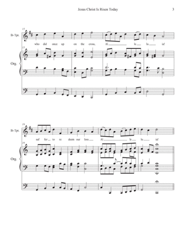 Jesus Christ Is Risen Today (Easter Hymn) Fanfare, Melody & Descant (Trumpet & Organ)