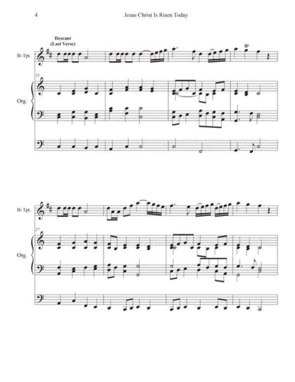 Jesus Christ Is Risen Today (Easter Hymn) Fanfare, Melody & Descant (Trumpet & Organ)