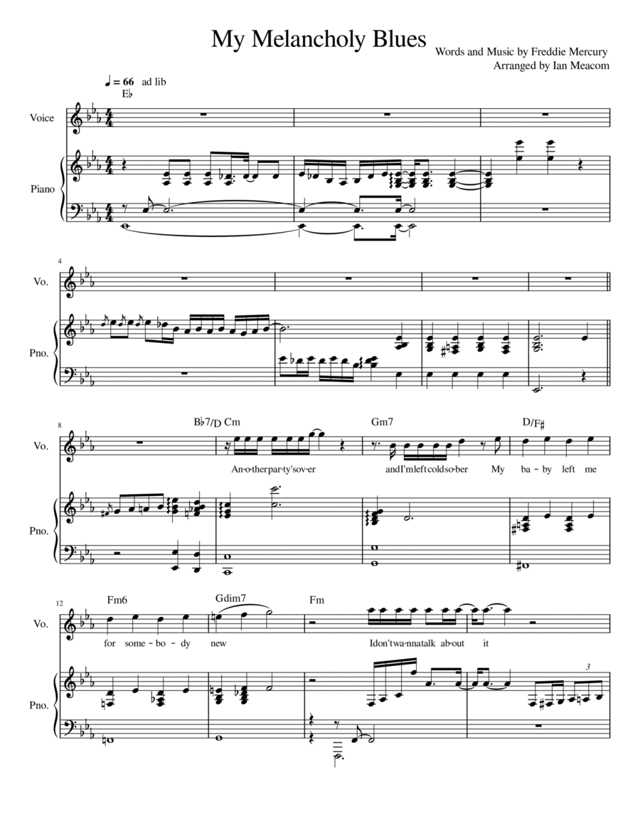 My Melancholy Blues