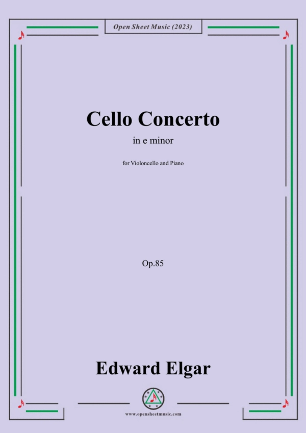 Elgar-Cello Concerto,in e minor,Op.85