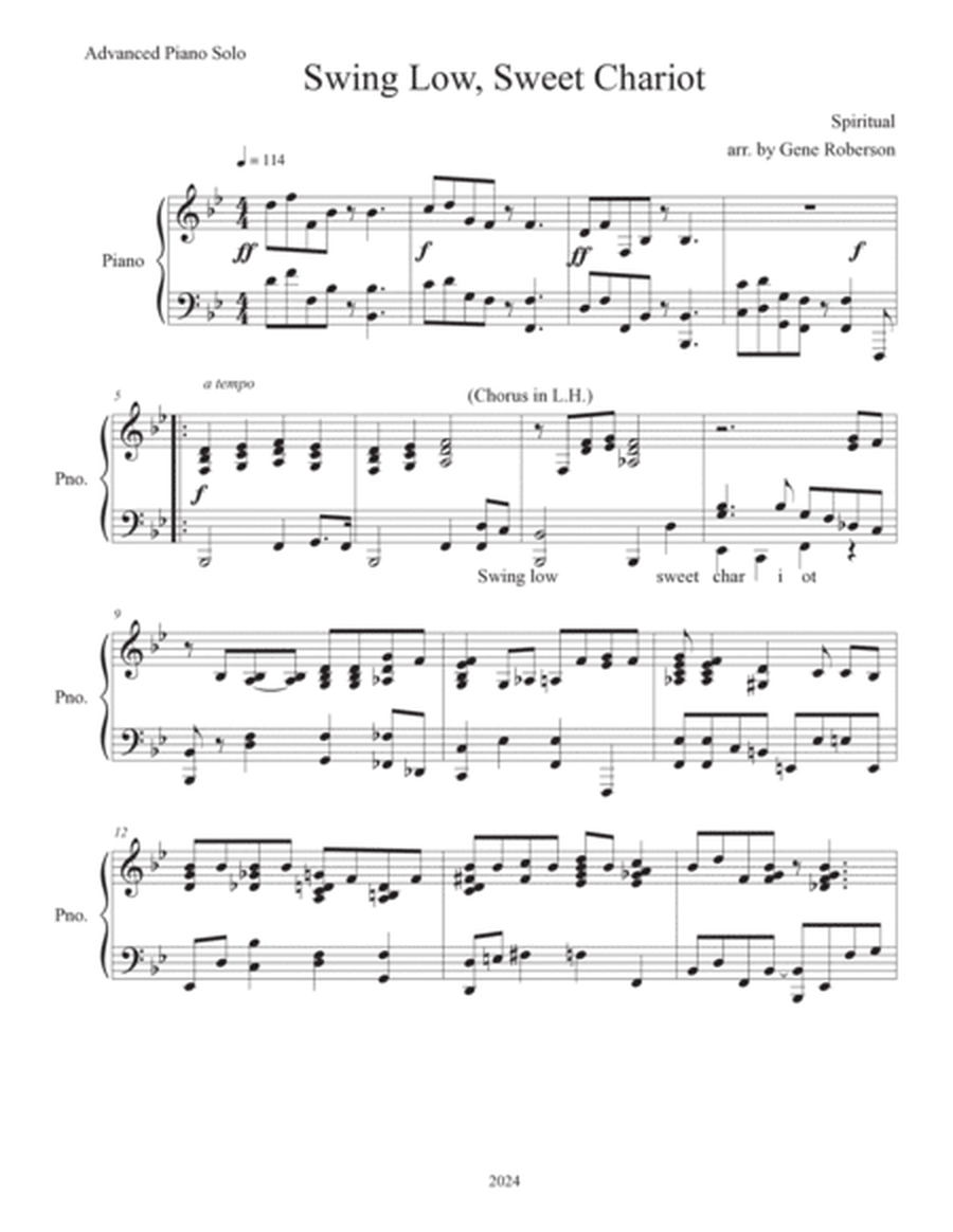 Swing Low, Sweet Chariot Advanced Piano Solo