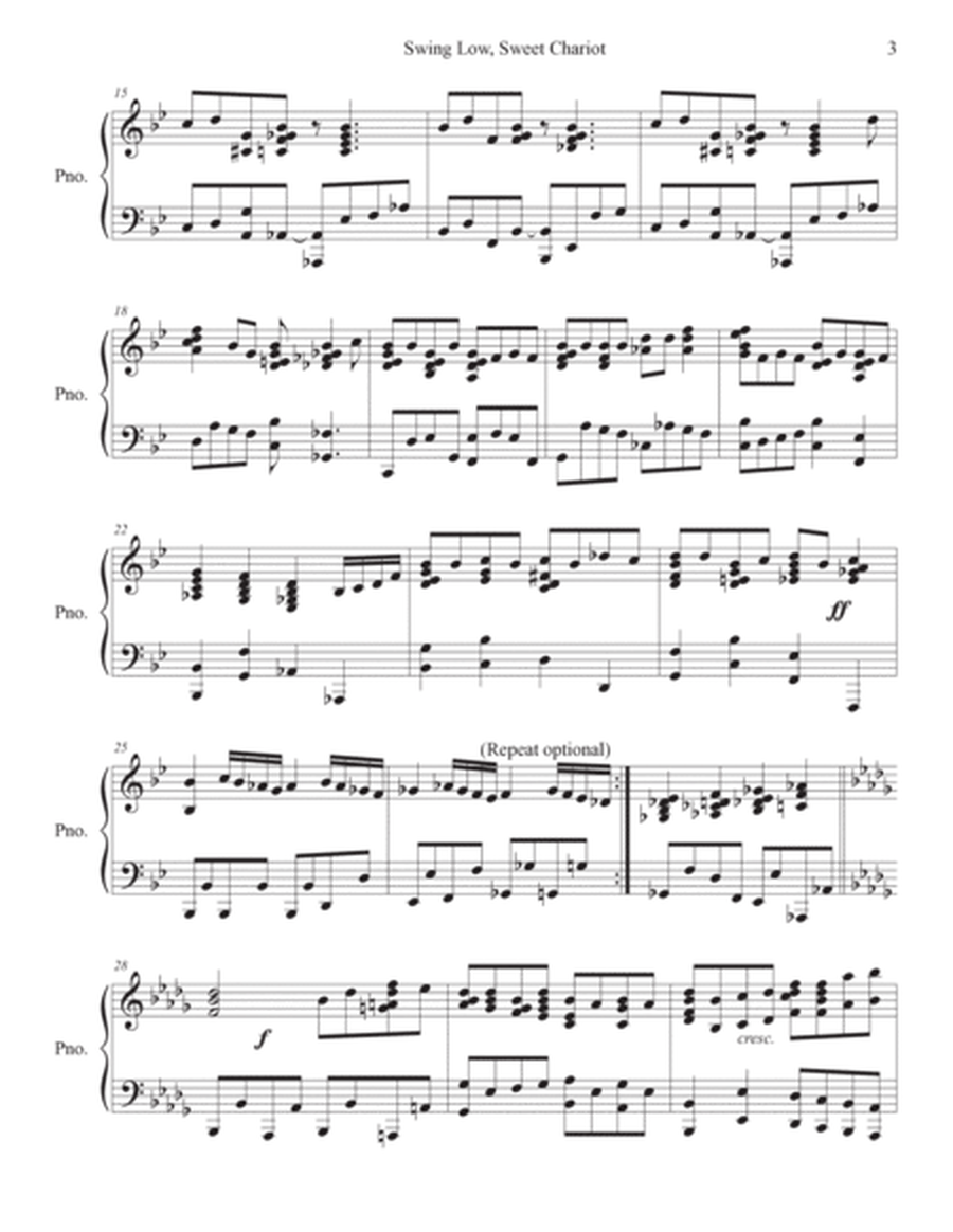 Swing Low, Sweet Chariot Advanced Piano Solo